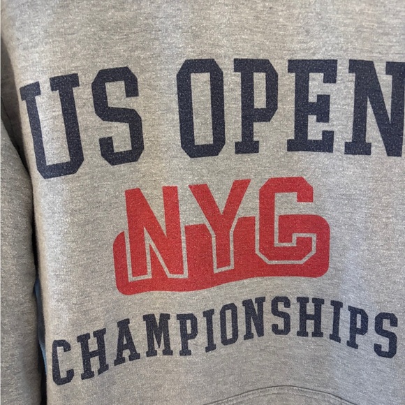 NYC US Open Tennis Official Mens Sweatshirt Hoodie Gray M - Picture 2 of 12